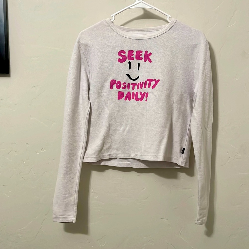 White Long sleeve graphic tee
